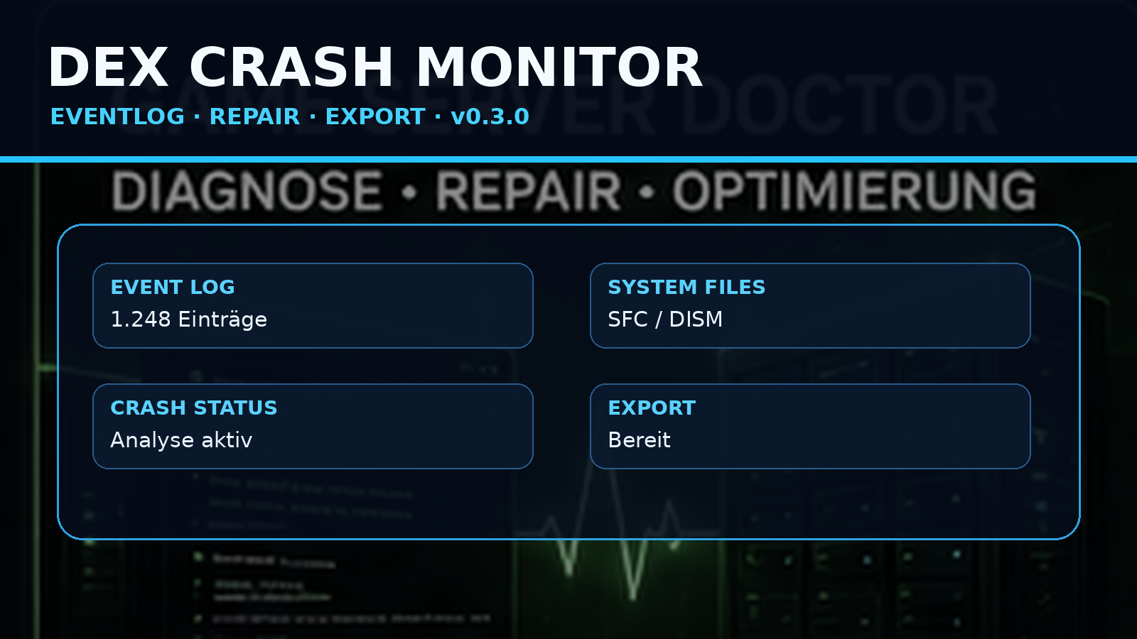DEX Crash Monitor – Covergrafik von Dexintraidor