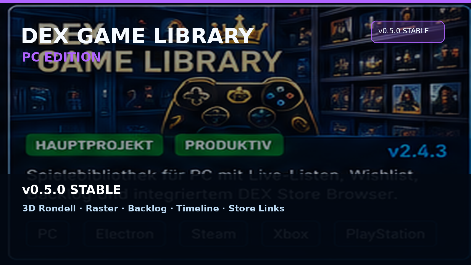 DEX Game Library – PC – Covergrafik von Dexintraidor