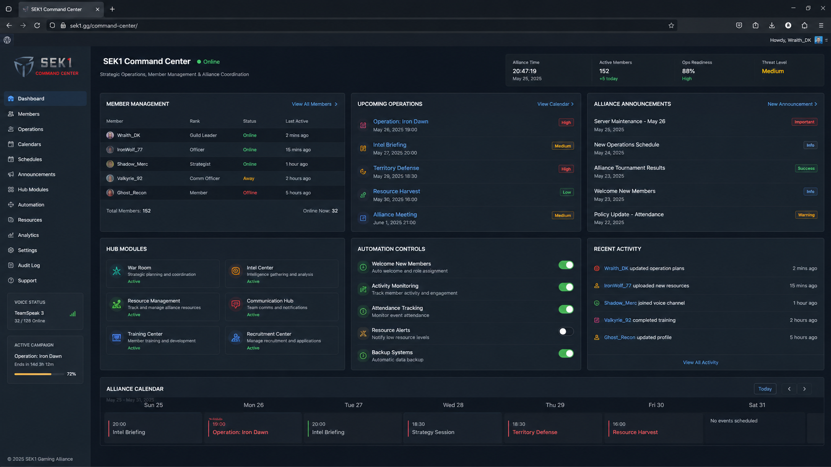 SEK1 Command Center – Covergrafik von Dexintraidor