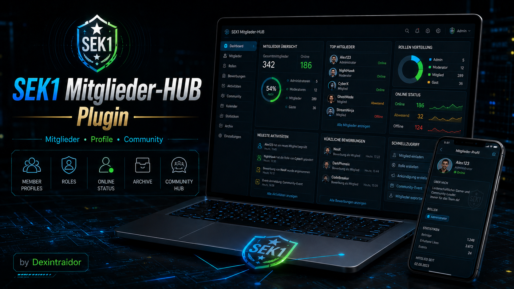SEK1 Mitglieder-HUB Plugin – Covergrafik von Dexintraidor