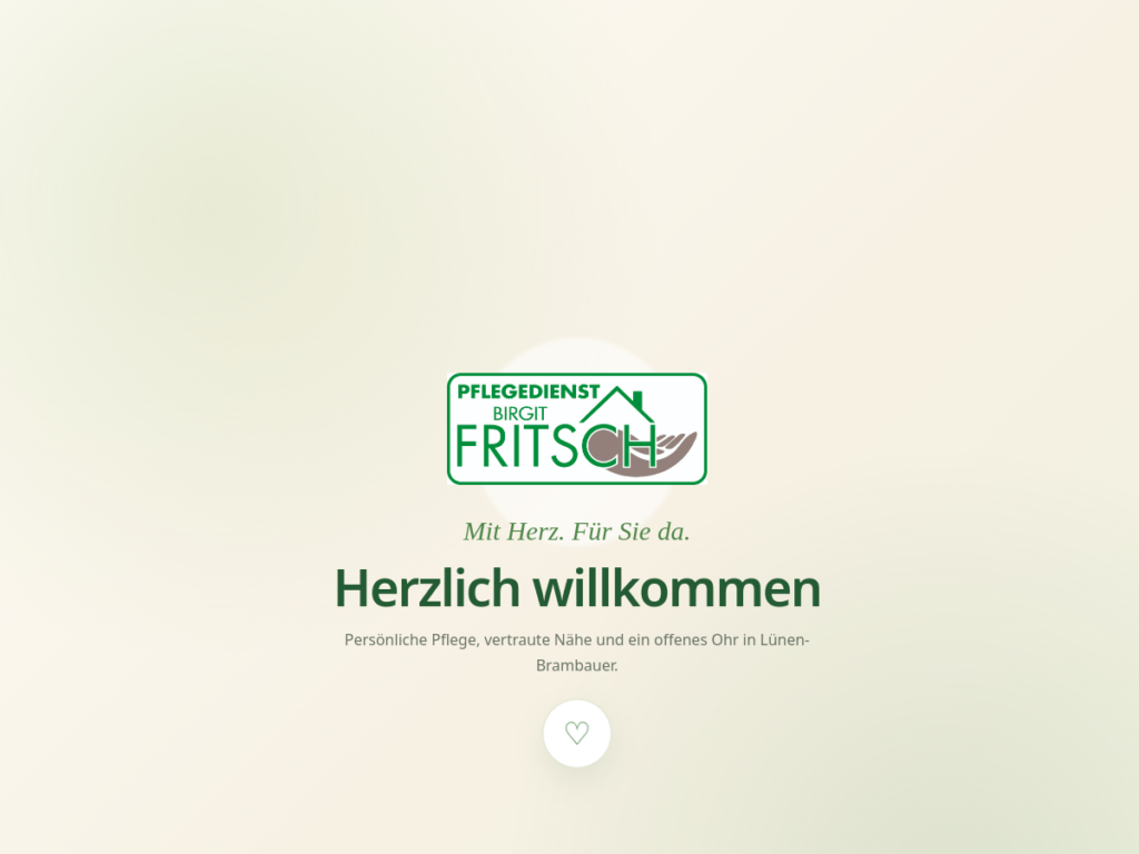 Pflegedienst Fritsch – Webauftritt – echtes Projektbild