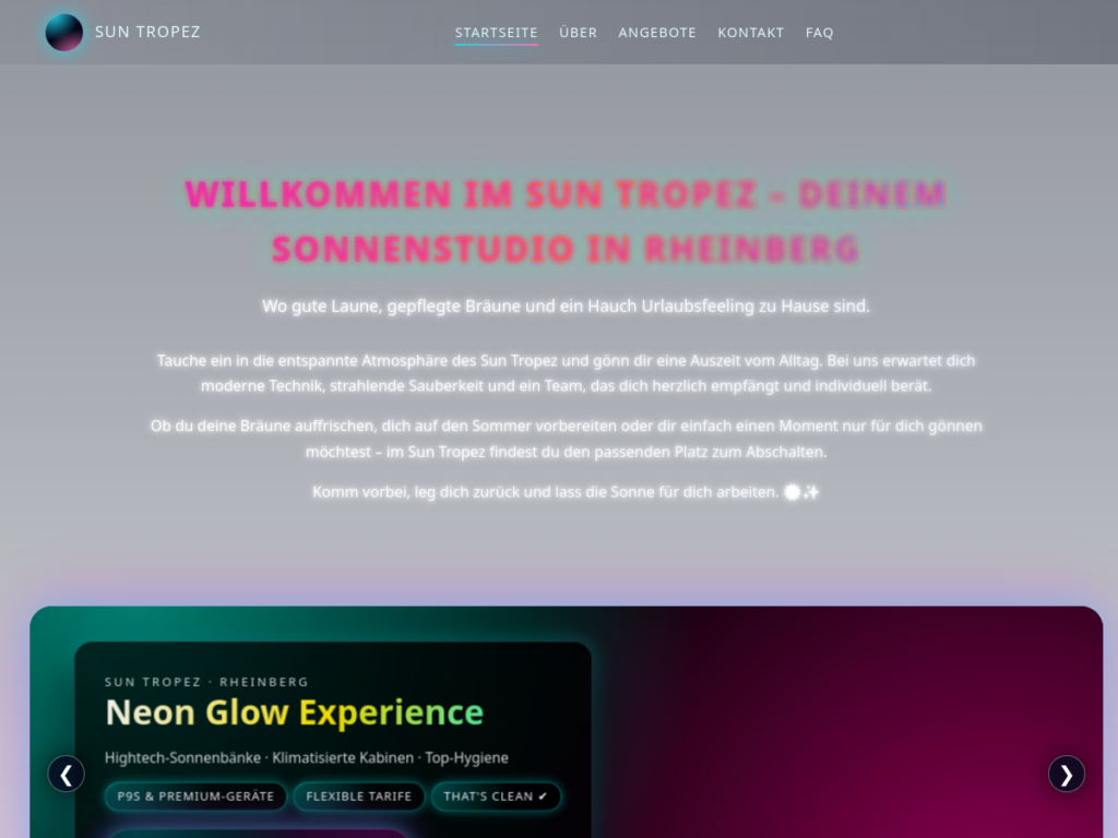 sun-tropez.studio – Webauftritt – echtes Projektbild